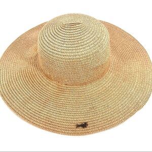 Lucky 7 Straw Paper Large brim Sun Beach Hat‎